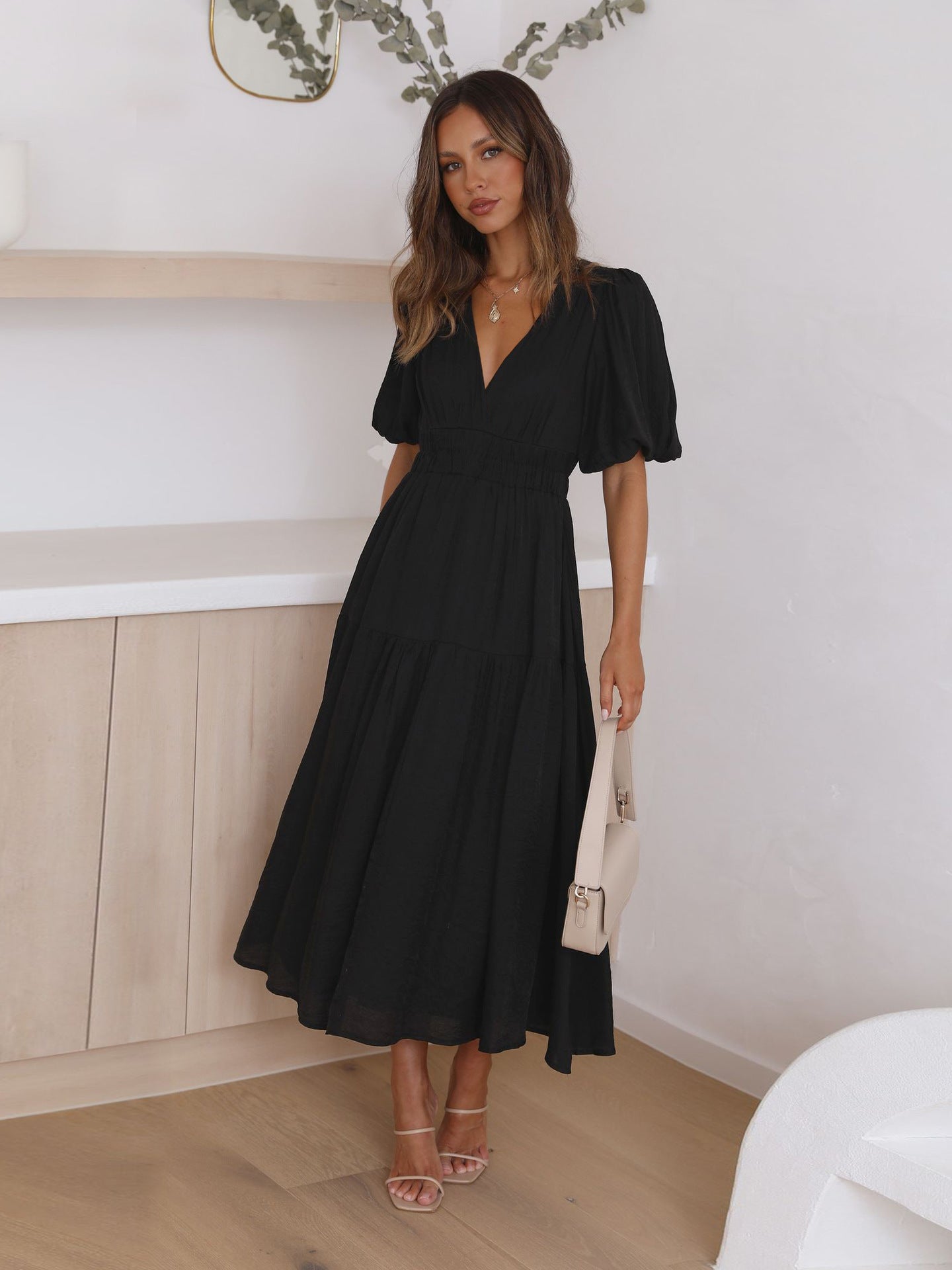 Women's Clothing New Dress Ruffled Advanced Sense Vacation Style
