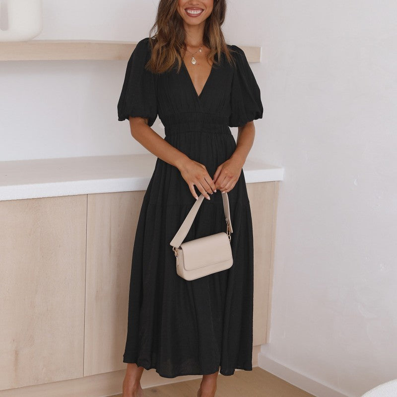 Women's Clothing New Dress Ruffled Advanced Sense Vacation Style