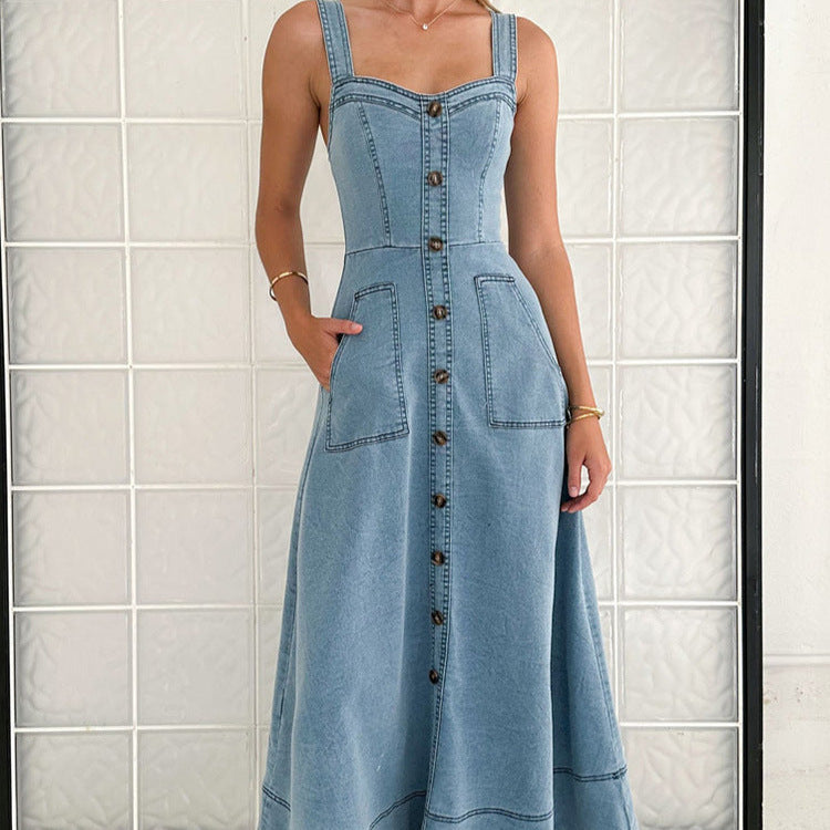 Women's Backless High Waist Dress