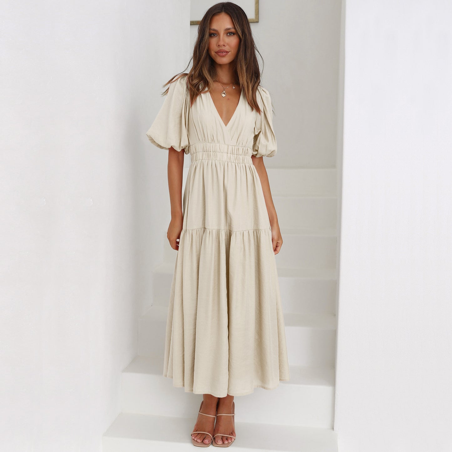 Women's Clothing New Dress Ruffled Advanced Sense Vacation Style