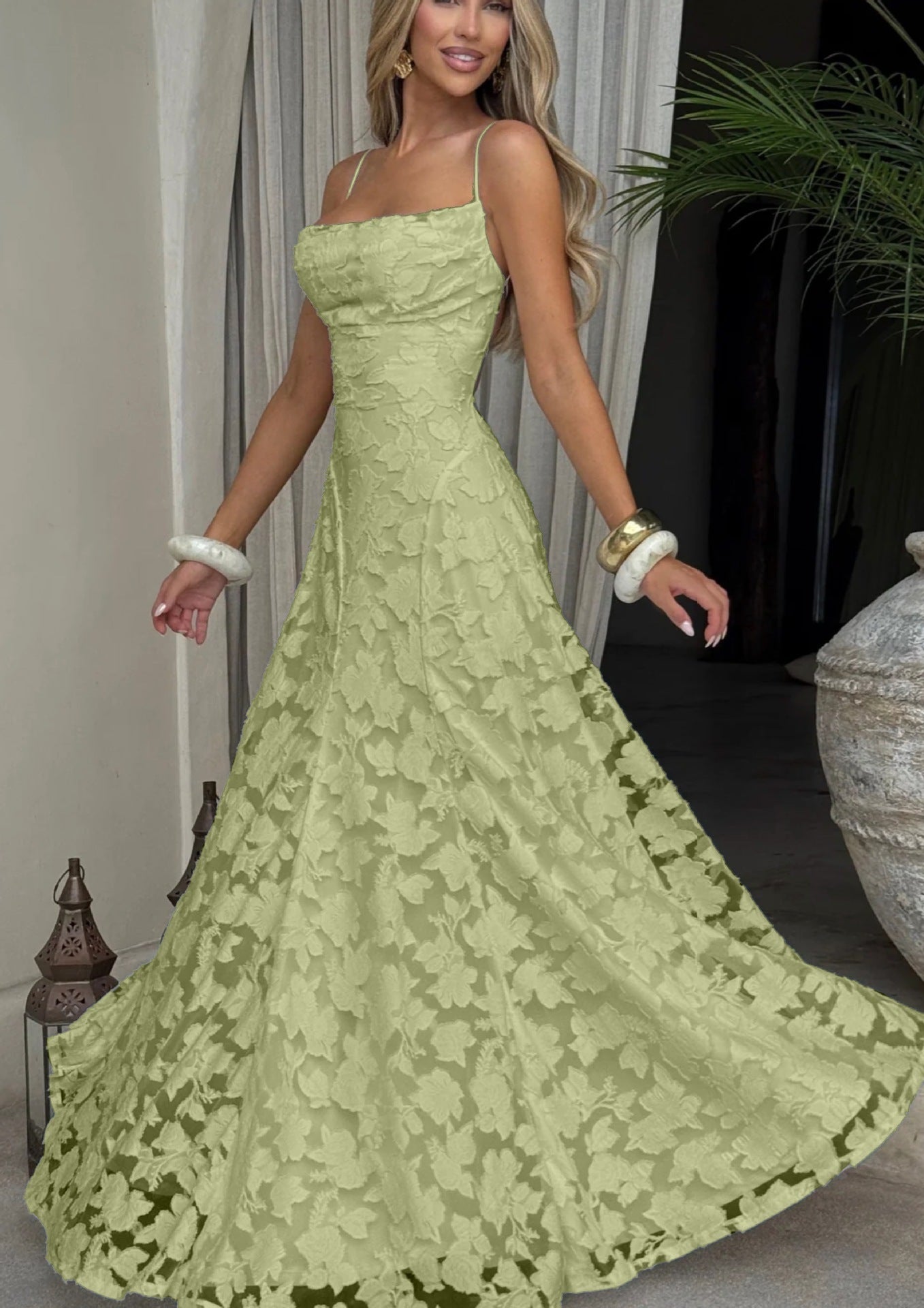 Summer Women's Sexy Sling Chiffon Elegant Backless Dress