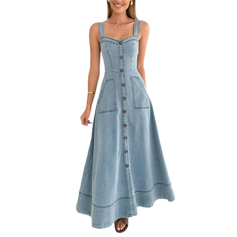 Women's Backless High Waist Dress