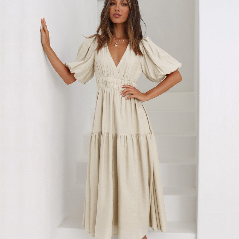 Women's Clothing New Dress Ruffled Advanced Sense Vacation Style