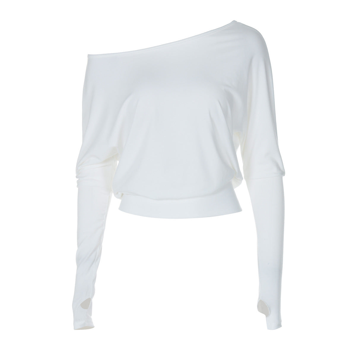 White Off-the-shoulder Clothes Pullover T-shirt Tops