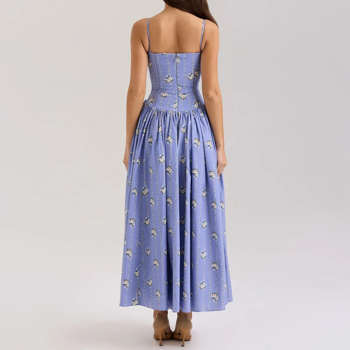 Suninheart Summer Clothes for Women Midi Elegant Dress 2025 New Arrivals White Floral Print Holiday Dress