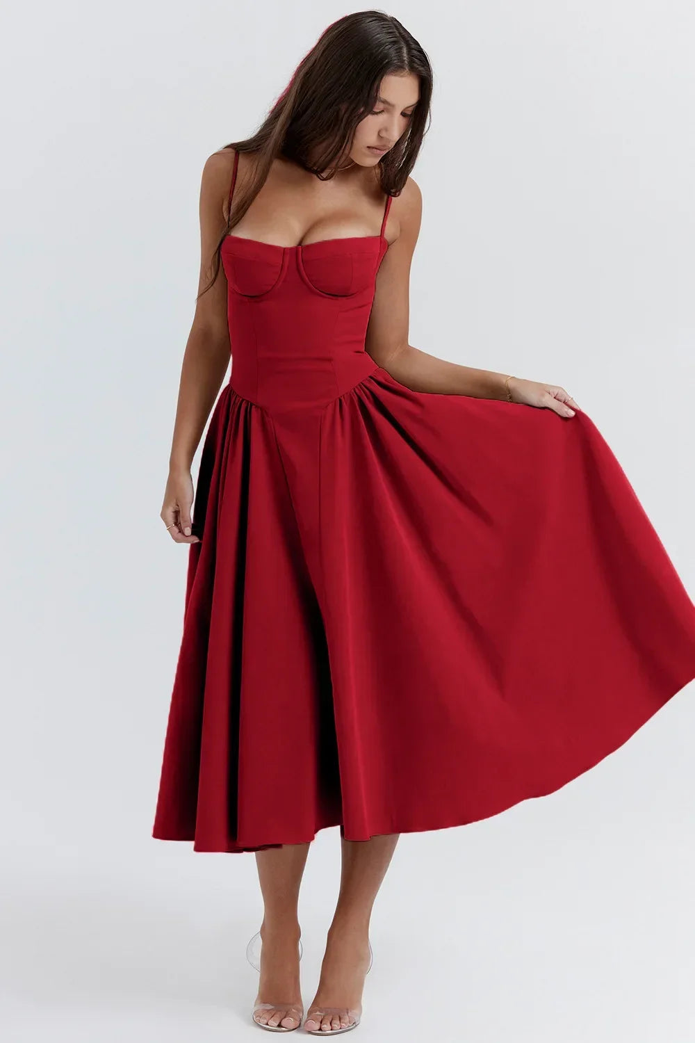 【2025 Summer Collection】French Chic Knee-Length Dress | Solid/Floral/Checkered Multi-Patterns Elegant Mid-length Dress for Women