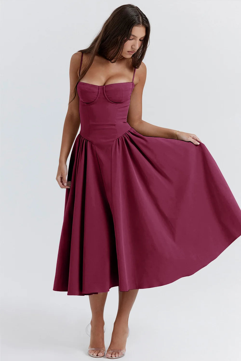 【2025 Summer Collection】French Chic Knee-Length Dress | Solid/Floral/Checkered Multi-Patterns Elegant Mid-length Dress for Women