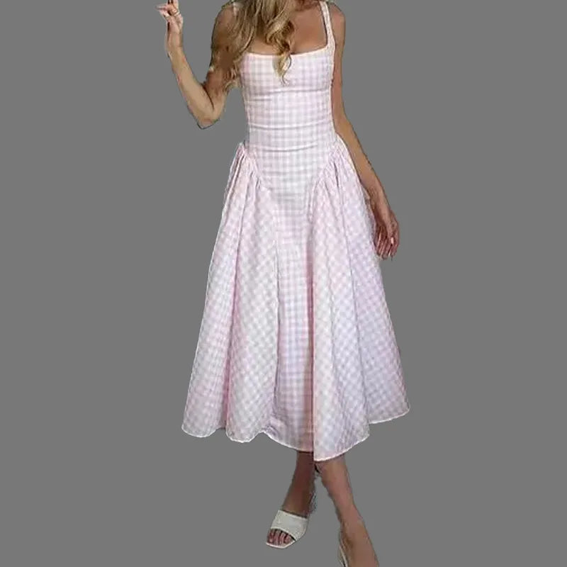 TOY-2025Spring New Women's Fashion Elegant Printed French Dress
