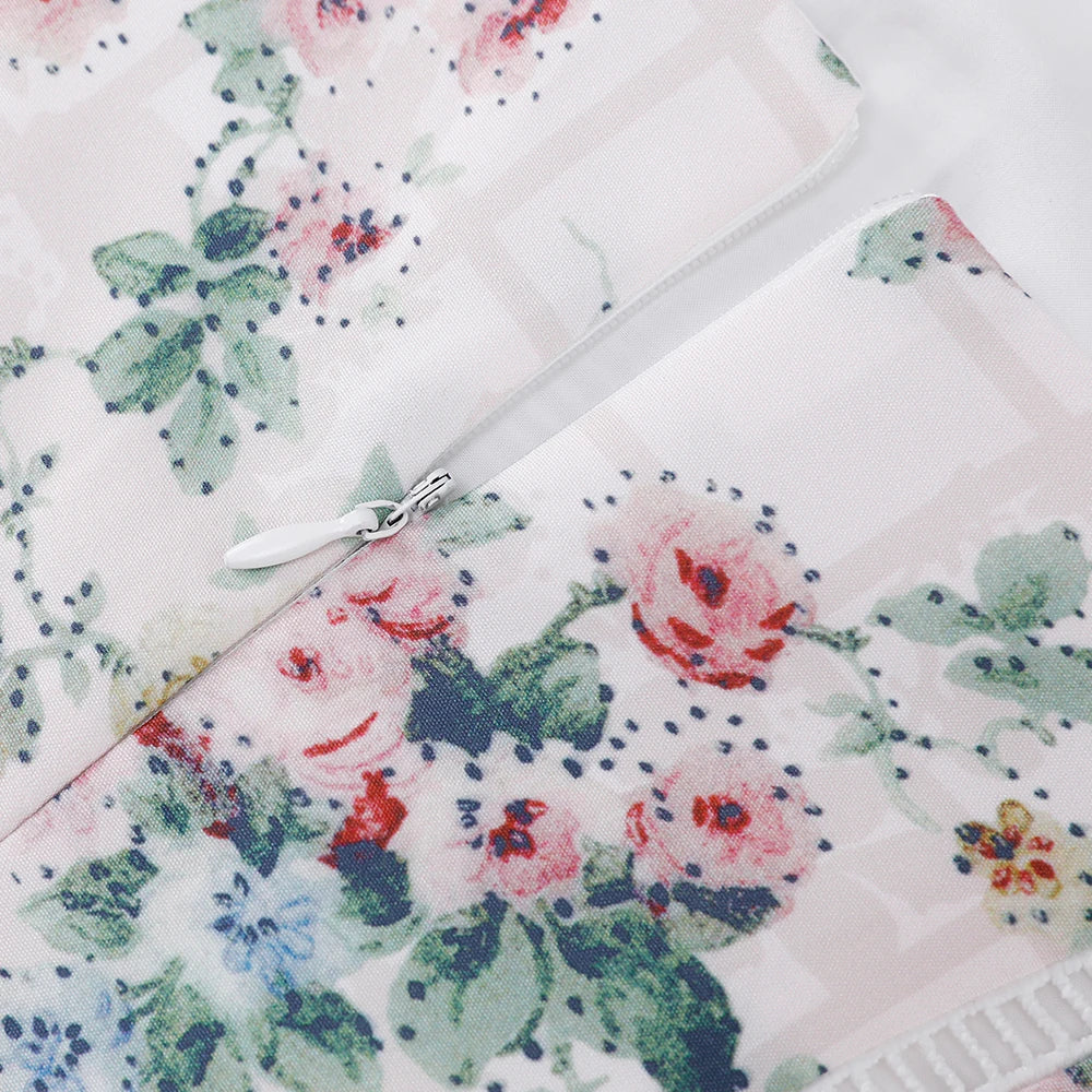 Suninheart Summer Clothes for Women Midi Elegant Dress 2025 New Arrivals White Floral Print Holiday Dress