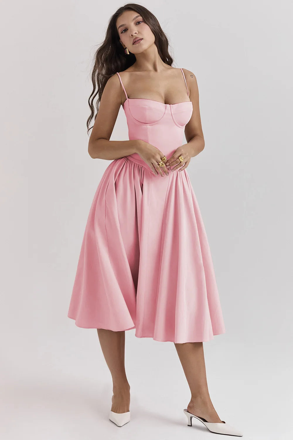 【2025 Summer Collection】French Chic Knee-Length Dress | Solid/Floral/Checkered Multi-Patterns Elegant Mid-length Dress for Women