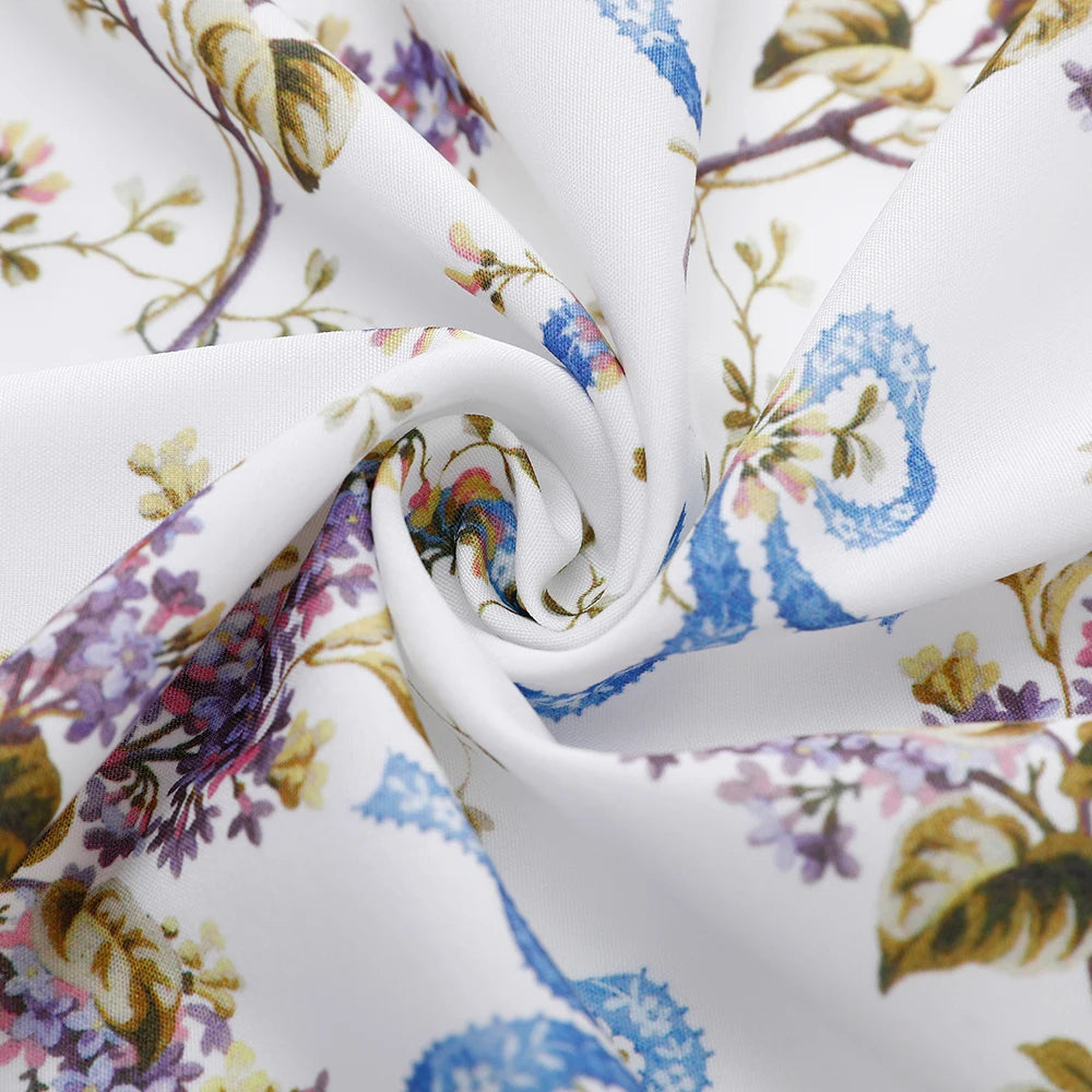 Suninheart Summer Clothes for Women Midi Elegant Dress 2025 New Arrivals White Floral Print Holiday Dress