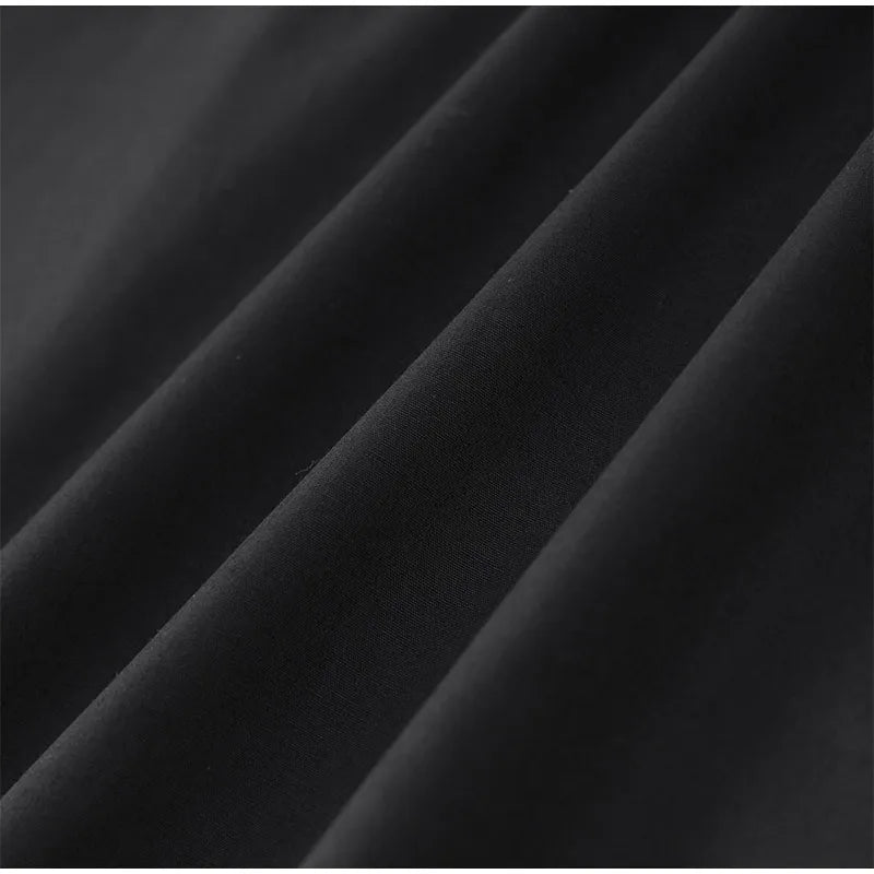 Black A-line Women's Long Dress Elegant Square Neck Pleated Sleeveless Sling Maxi Dresses 2025 Summer Lady Vacation Party Robes