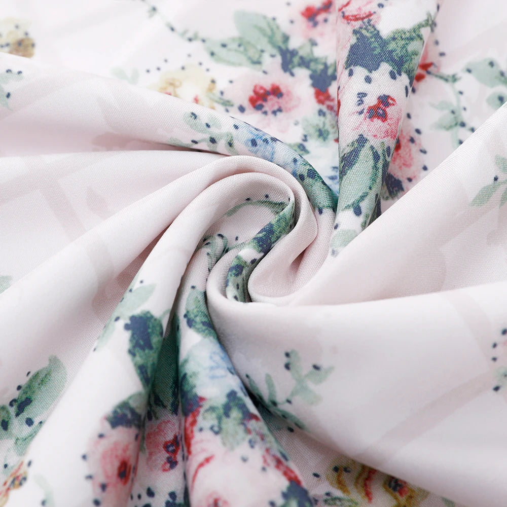 Suninheart Summer Clothes for Women Midi Elegant Dress 2025 New Arrivals White Floral Print Holiday Dress