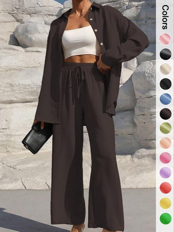 Women's Shirt With Trousers Fashionable And Elegant Ladies New Suit