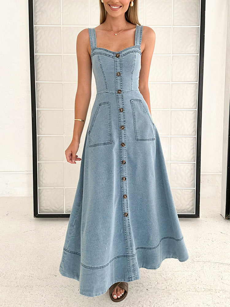 Women's Backless High Waist Dress