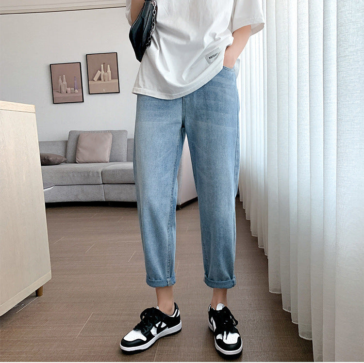 Women's High Waist Jeans Loose Slimming