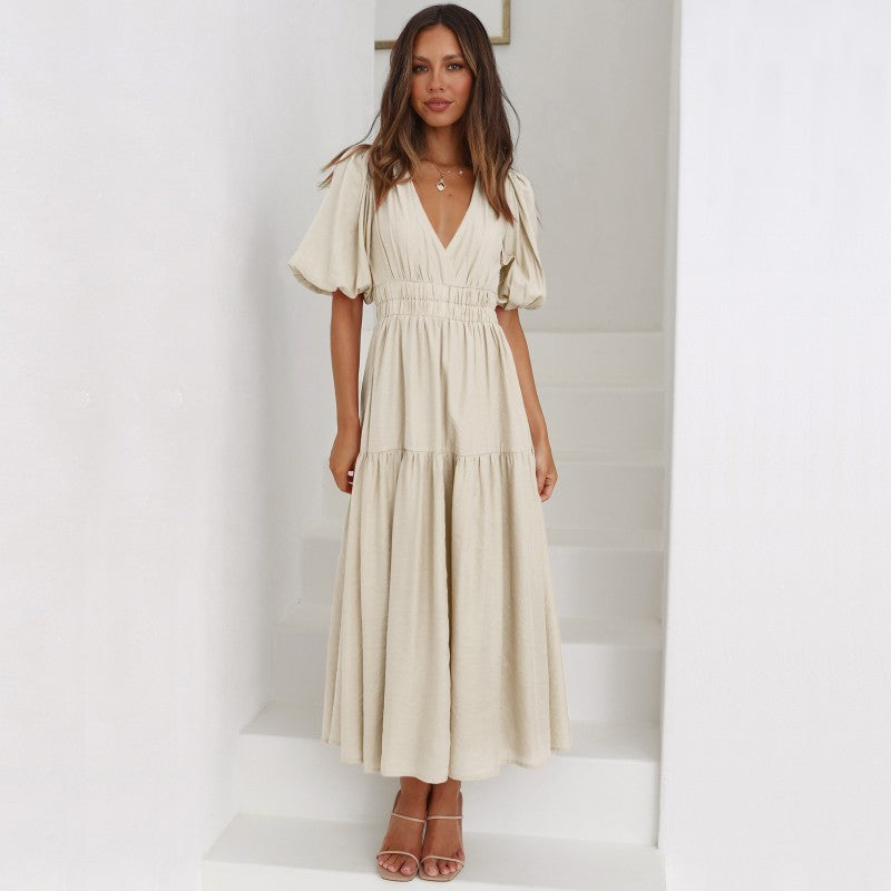 Women's Clothing New Dress Ruffled Advanced Sense Vacation Style