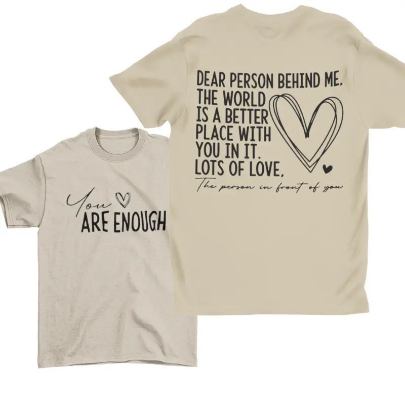 Spring Summer Pure Cotton ARE ENOUGH Pullover Short-sleeved Shirt