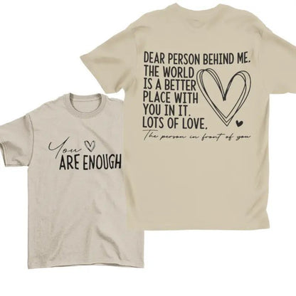 Spring Summer Pure Cotton ARE ENOUGH Pullover Short-sleeved Shirt