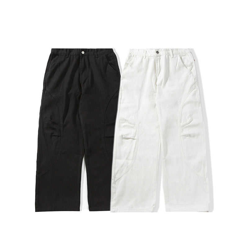 Japanese Curved Soft Pleat Casual Pants All-match Neutral