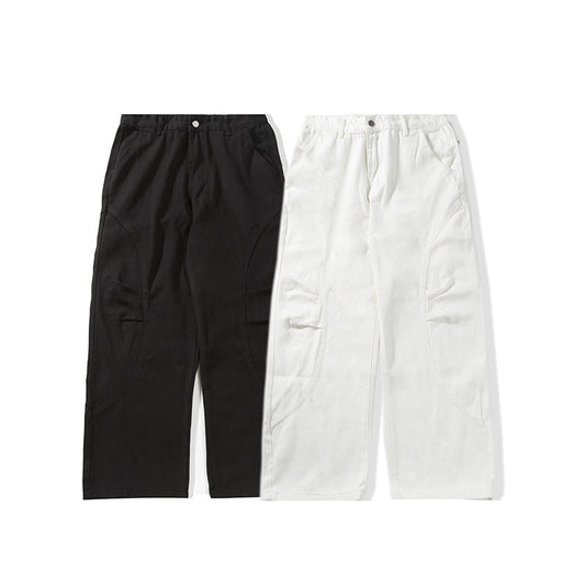Japanese Curved Soft Pleat Casual Pants All-match Neutral