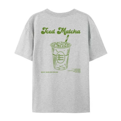 Retro Beautiful T-shirt Cute Matcha Short Sleeve