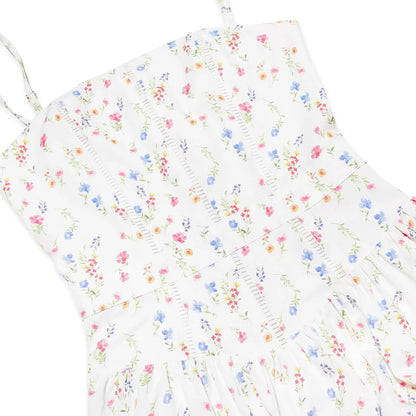Suninheart Summer Clothes for Women Midi Elegant Dress 2025 New Arrivals White Floral Print Holiday Dress