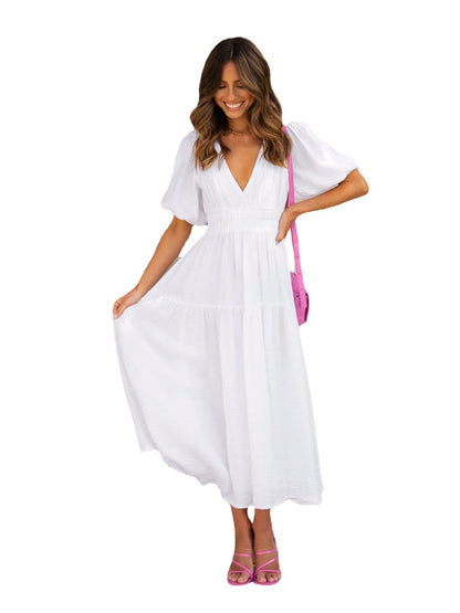 Women's Clothing New Dress Ruffled Advanced Sense Vacation Style