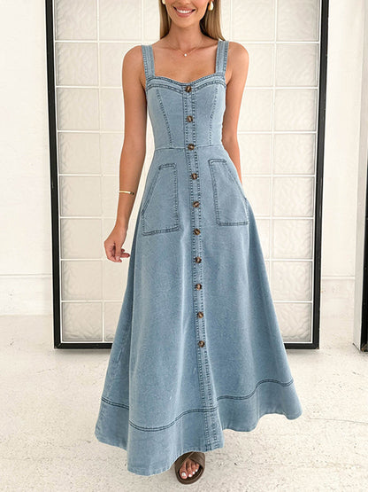 Women's Backless High Waist Dress