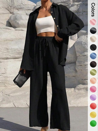 Women's Shirt With Trousers Fashionable And Elegant Ladies New Suit
