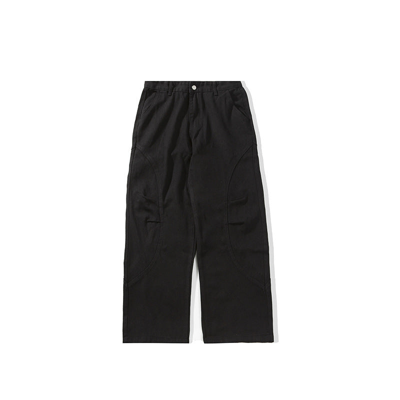 Japanese Curved Soft Pleat Casual Pants All-match Neutral